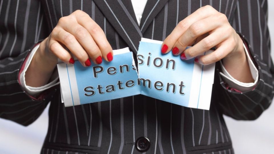 Ripped up pension statement