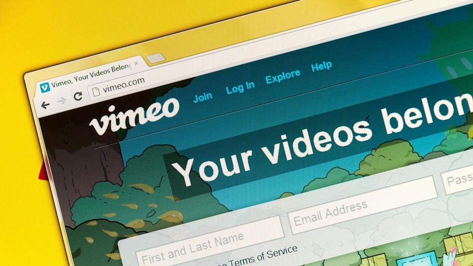 Sao Paulo, Brazil - September 2, 2012: Vimeo on computer screen.