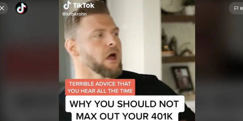 TikTok bad investing advice